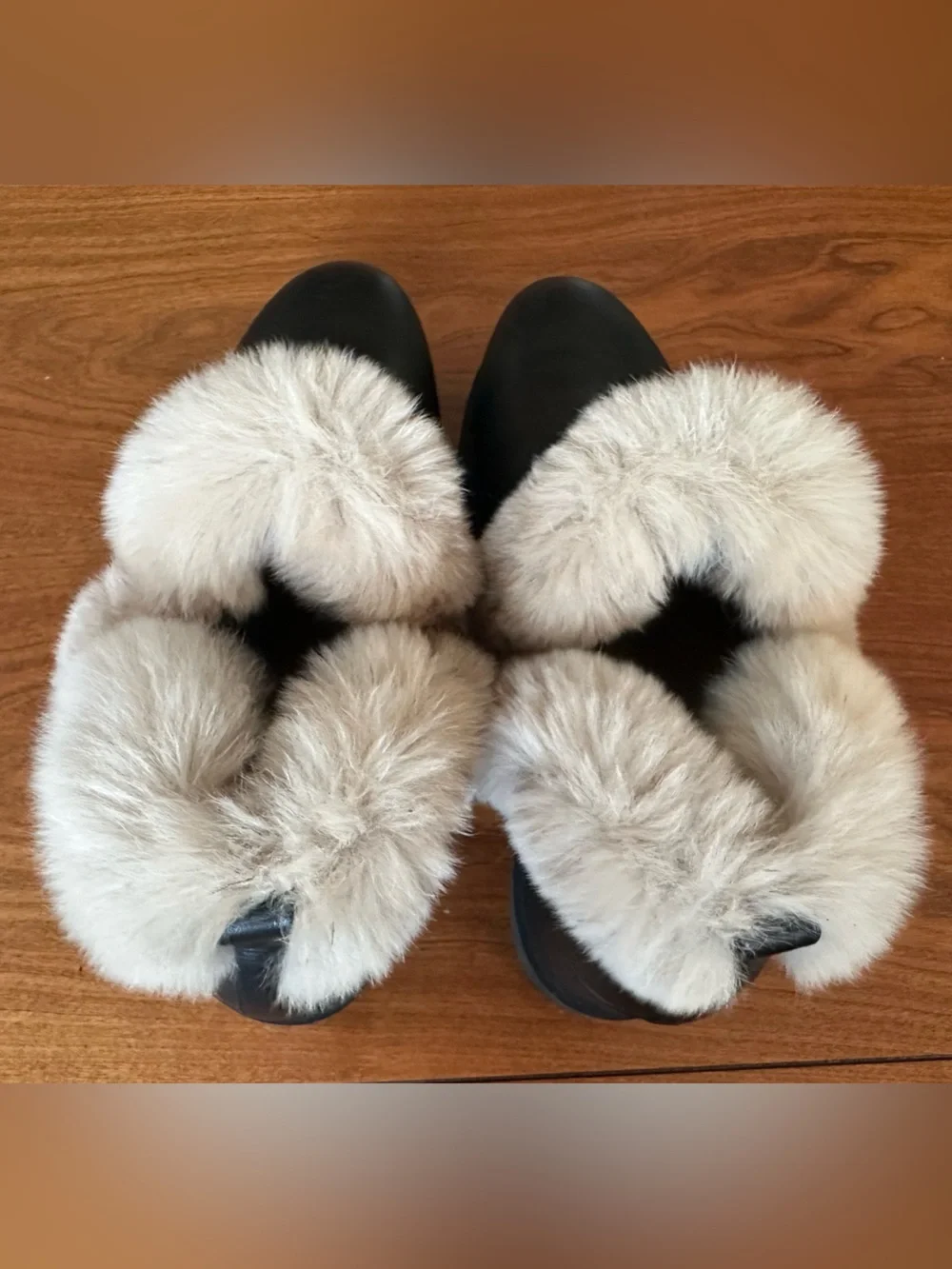 Akada Wellies Faux Fur Platform Clogs Black EU 38 Women’s Winter Shoes